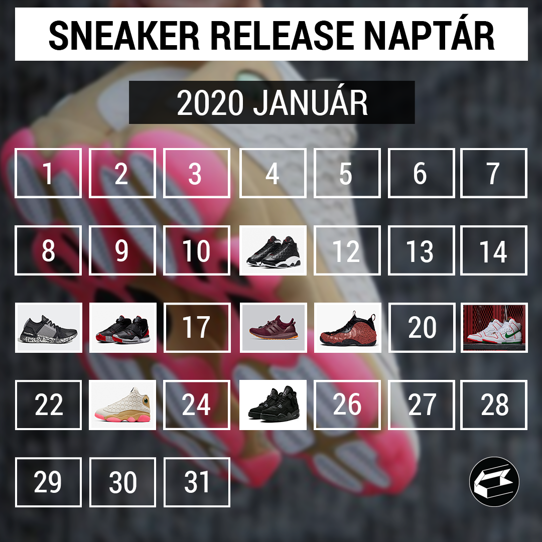 Sneaker Release Calendar – 2020 január