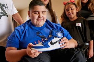 Jordan Carranza Air Jordan 1 PE sneakerével